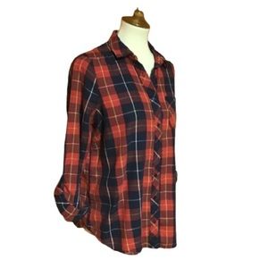 Beachy plaid boyfriend flannel